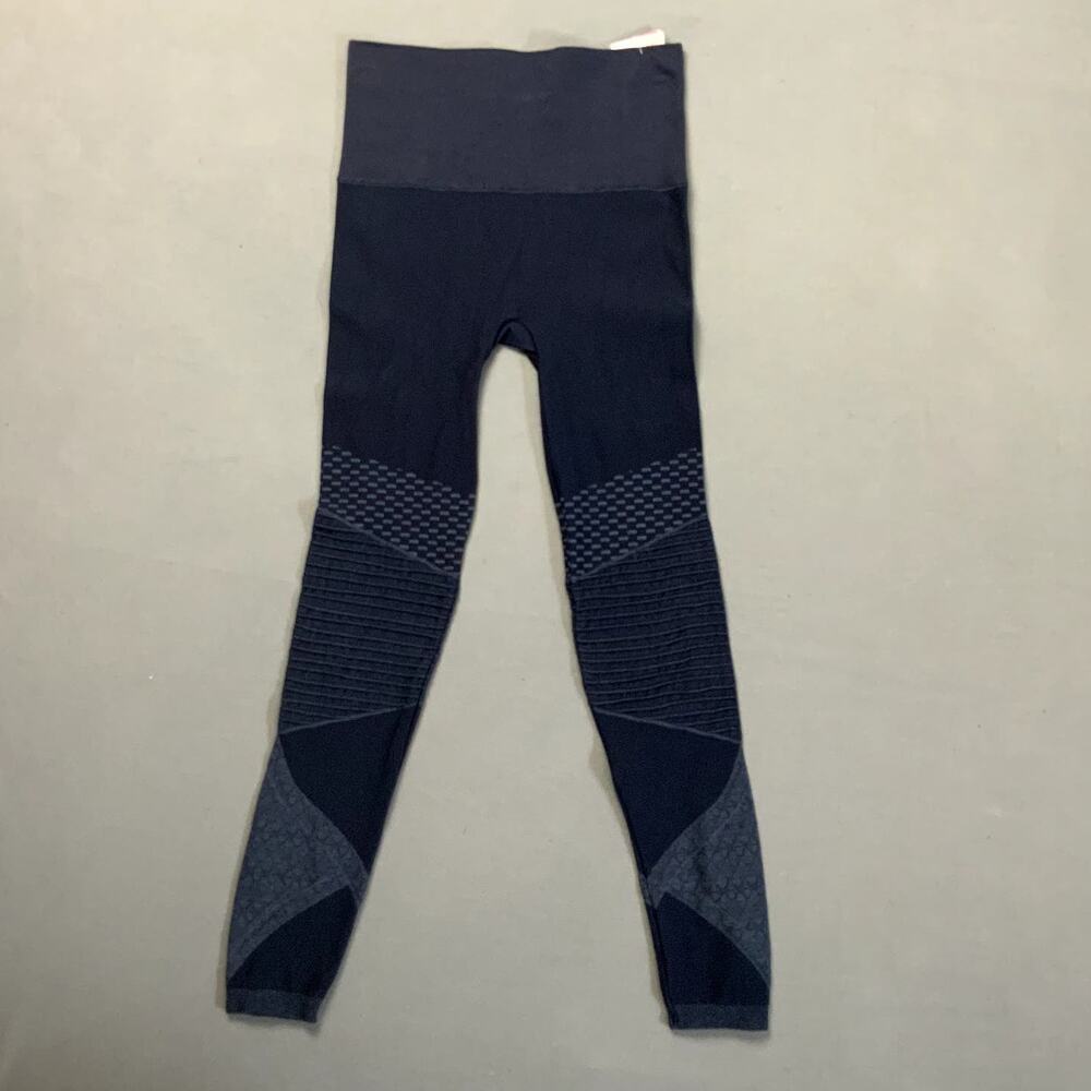 SPANX Blue Seamless Moto Leggings in Indigo Sky Workout Activewear‎ Small 50200R